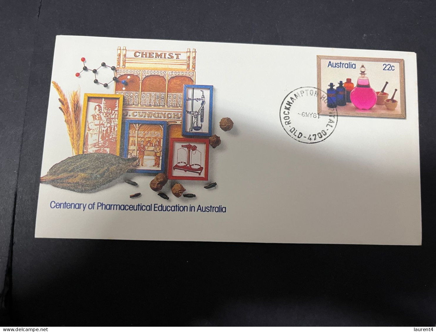 13-4-2024 (1 X 49) Australia - 1981 - Pharmacy Education In Australia (QLD Rockhampton Hospital P/m) - Sobre Primer Día (FDC)