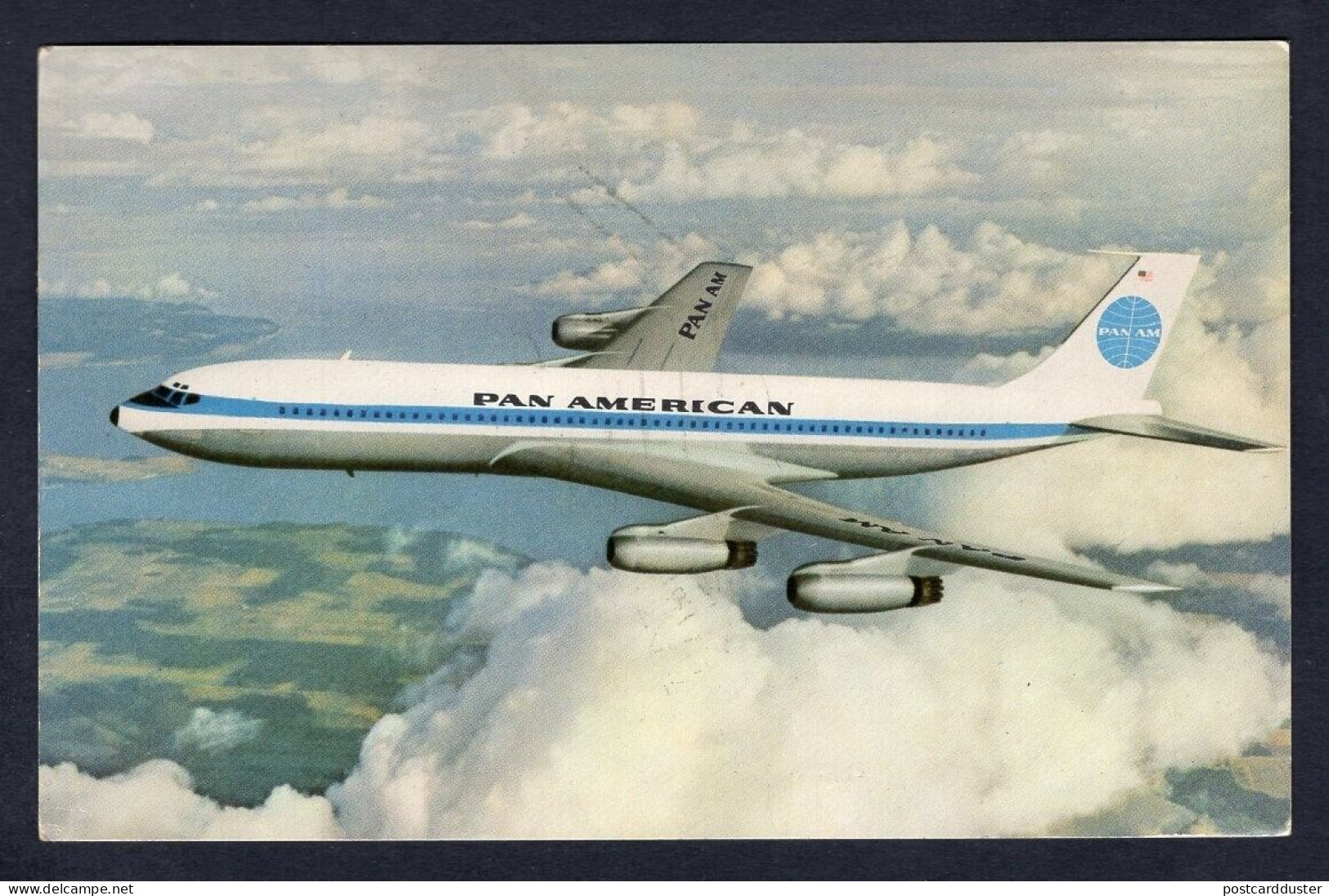 IRAN 1959 Boeing 707 Jet Clipper PAN AMERICAN Airlines Postcard To USA (p3083) - Irán