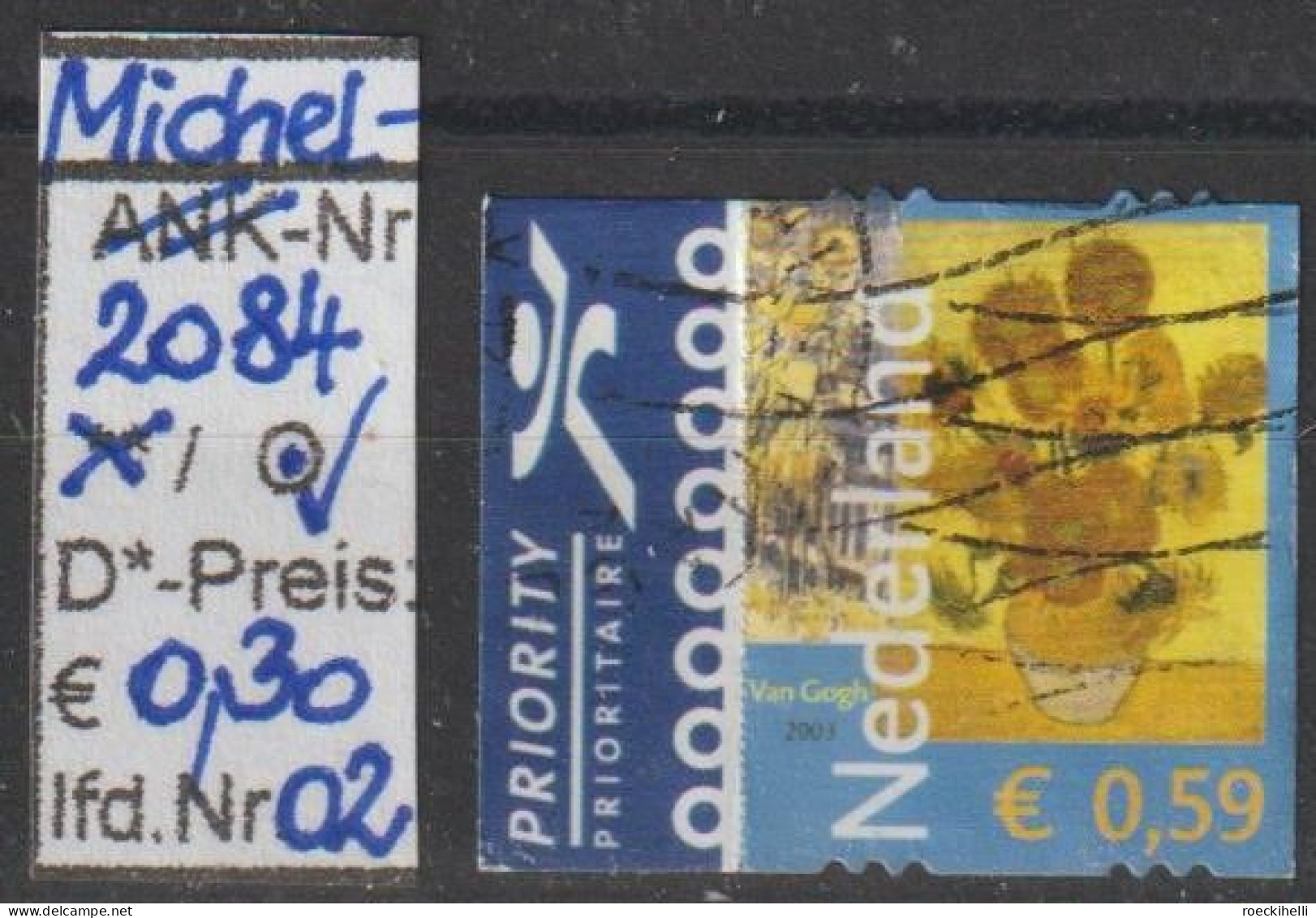 2002 - NIEDERLANDE - SM "150. Geb.tag V. Vincent Van Gogh" 0,59 € Mehrf. - S.Scan  (2084o 01-03 Nl) - Oblitérés