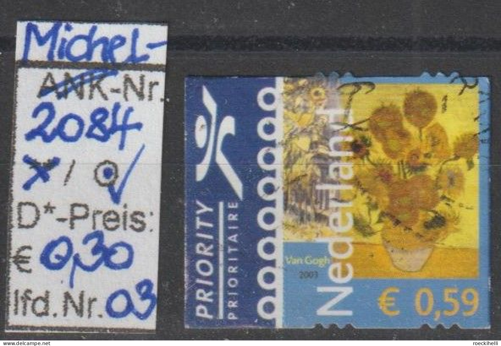 2002 - NIEDERLANDE - SM "150. Geb.tag V. Vincent Van Gogh" 0,59 € Mehrf. - S.Scan  (2084o 01-03 Nl) - Used Stamps