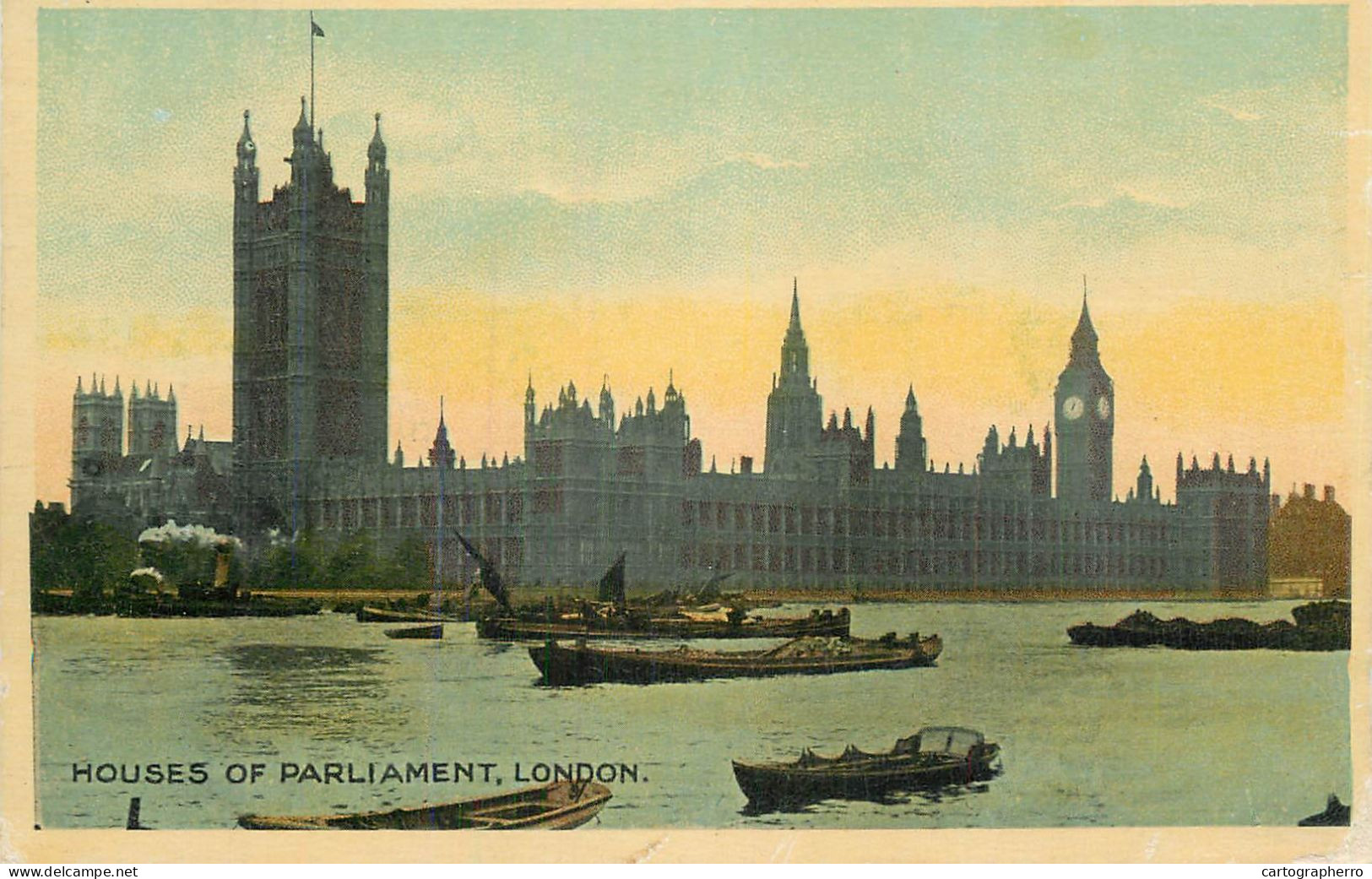 United Kingdom England London Houses Of Parliament Coal Barge - Houses Of Parliament