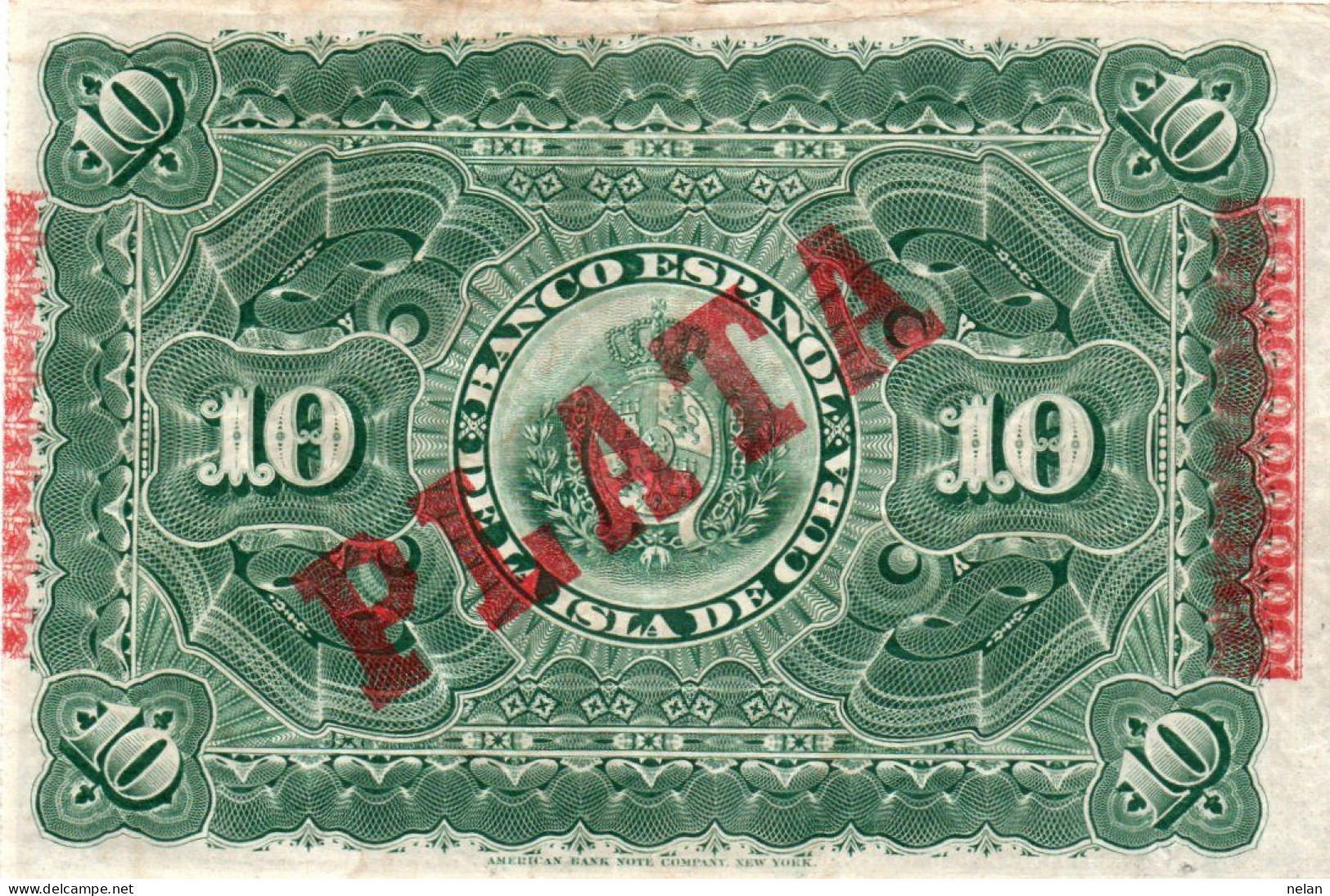 CUBA 10 PESOS 1896   P-49d  XF +++ - Kuba