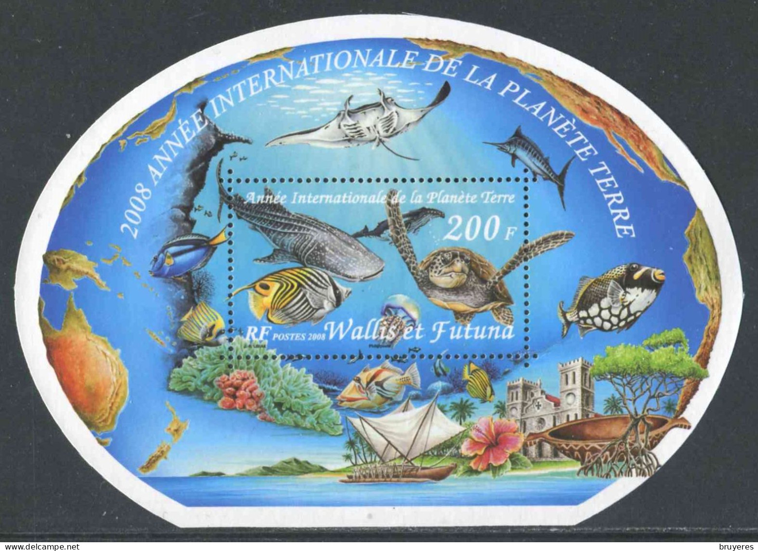 FEUILLET** De 2008 Gommé De WALLIS & FUTUNA "ANNEE INTERNATIONALE DE LA PLANETE TERRE" - Hojas Y Bloques