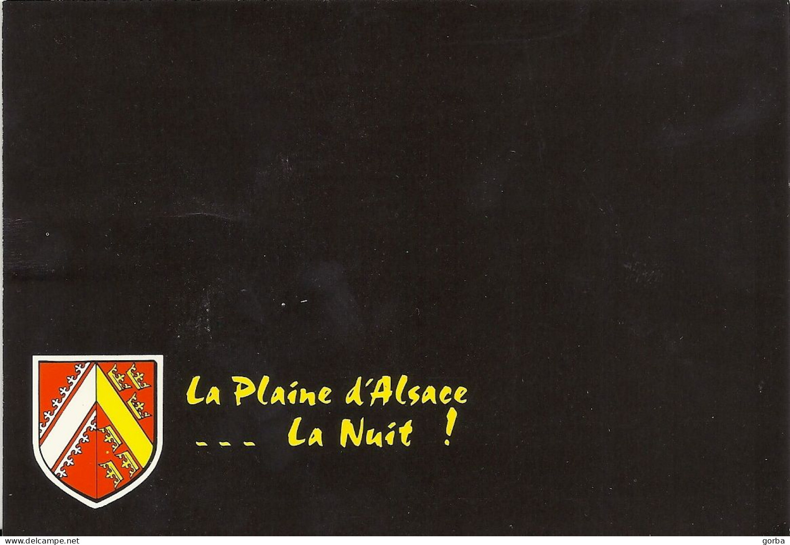 *CPM - FRANCE - ALSACE - La Plaine D'Alsace La Nuit !!! Humour - Blason - Alsace