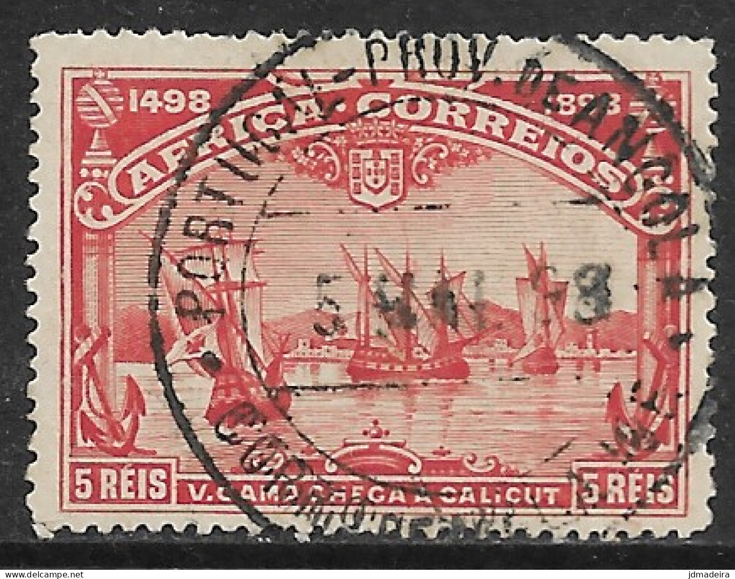 Portuguese Africa – 1898 Sea Way To India 5 Réis Used Stamp MALANGE Cancel - Portugees-Afrika