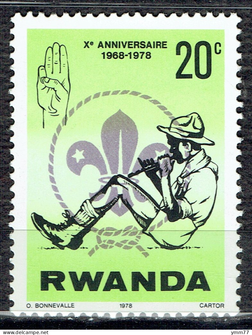 10ème Anniversaire Du Scoutisme Au Rwanda : Joueur De Flûte - Unused Stamps