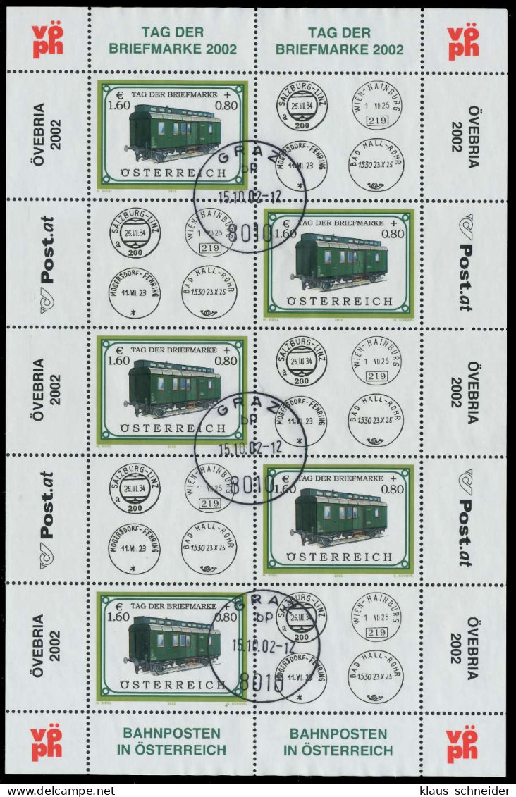 ÖSTERREICH BLOCK KLEINBOGEN Nr 2380 Gestempelt KLEINBG X2277D2 - Blocks & Sheetlets & Panes