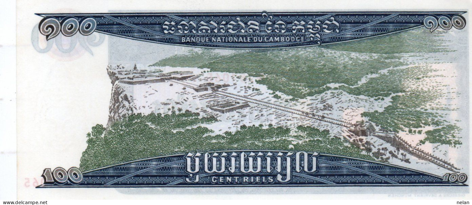 CAMBOGIA  100 RIELS 1962  P-12b  UNC - Cambodja