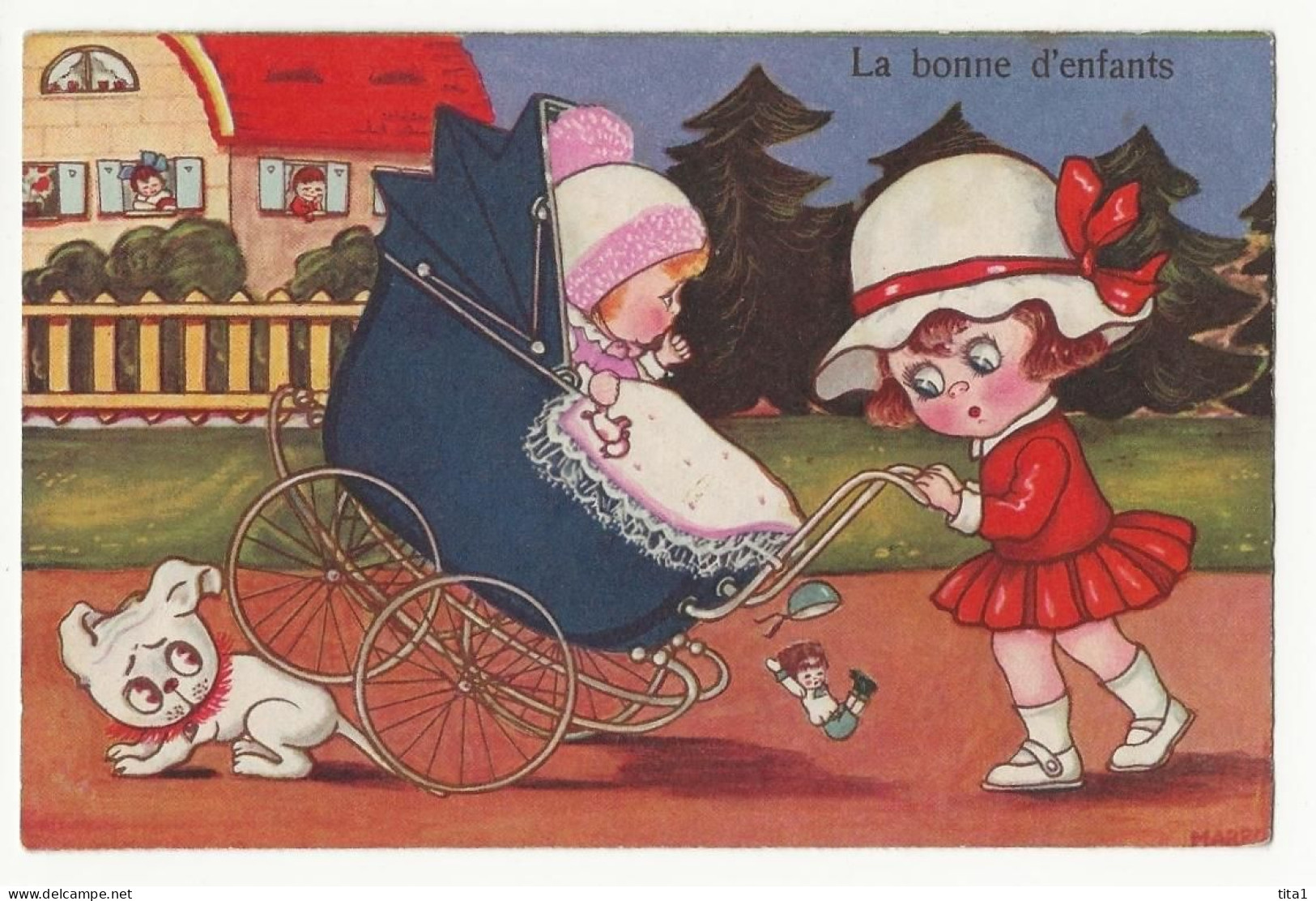 4149 -  La Bonne D'enfants - Fillette - Kinder-Zeichnungen