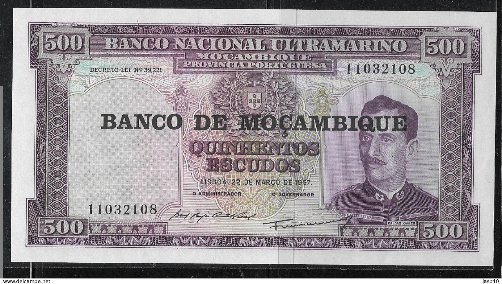 MOÇAMBIQUE - 500 ESCUDOS DE 1967 - Mozambique