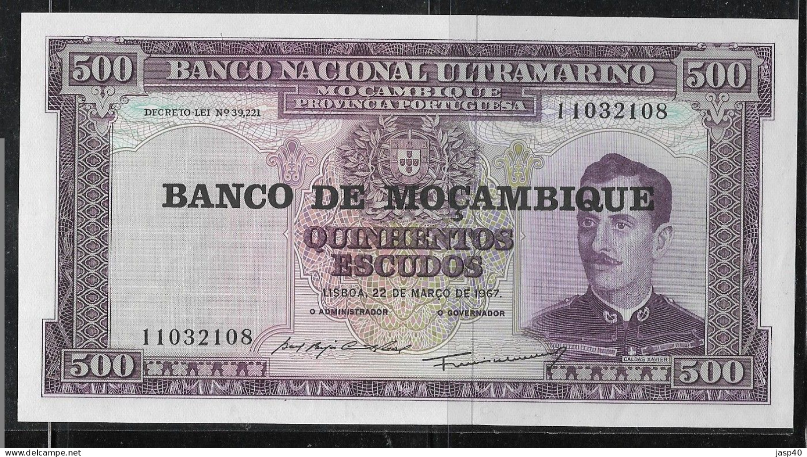MOÇAMBIQUE - 500 ESCUDOS DE 1967 - Moçambique