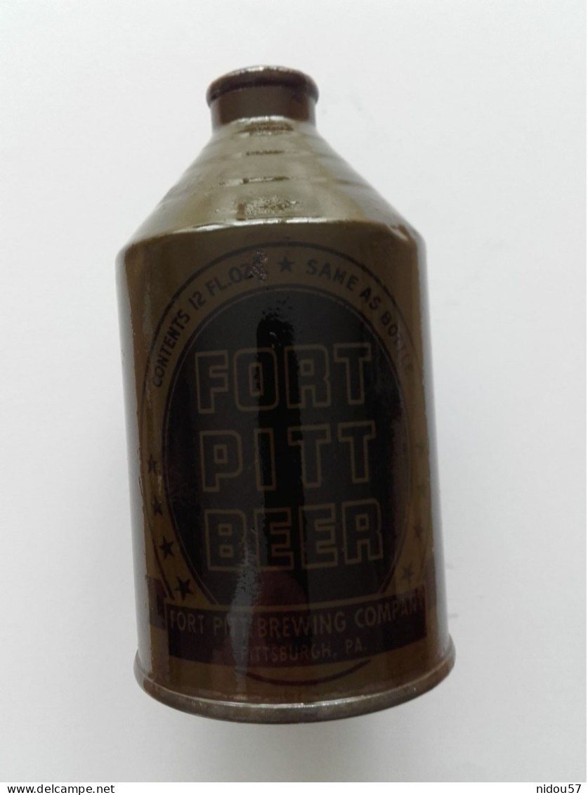 RARISSIME CANETTE DE BIERE METAL US WW2 FORT PITT BEER 1944 - 1939-45