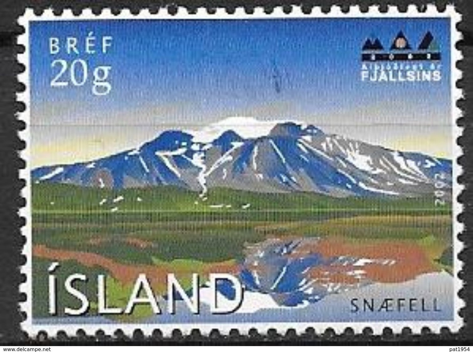 Islande 2002 N°932 Neuf** Année De La Montagne Snaefel - Ongebruikt