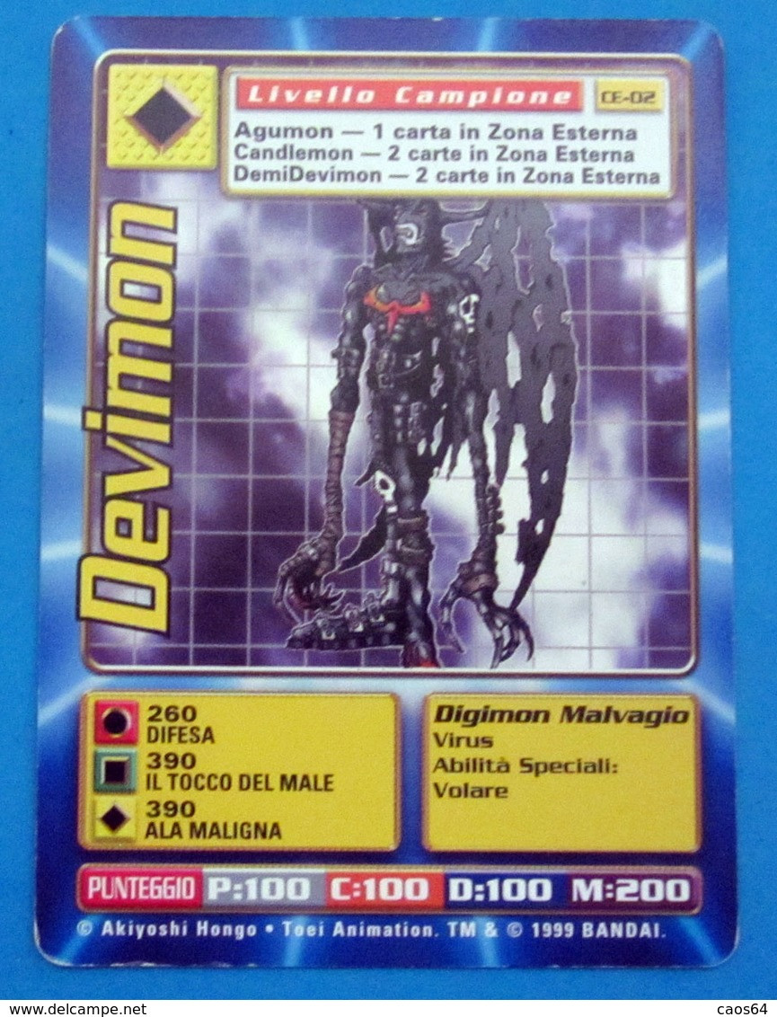 DIGIMON  DEVIMON 1999 BANDAI CARDS - Autres & Non Classés