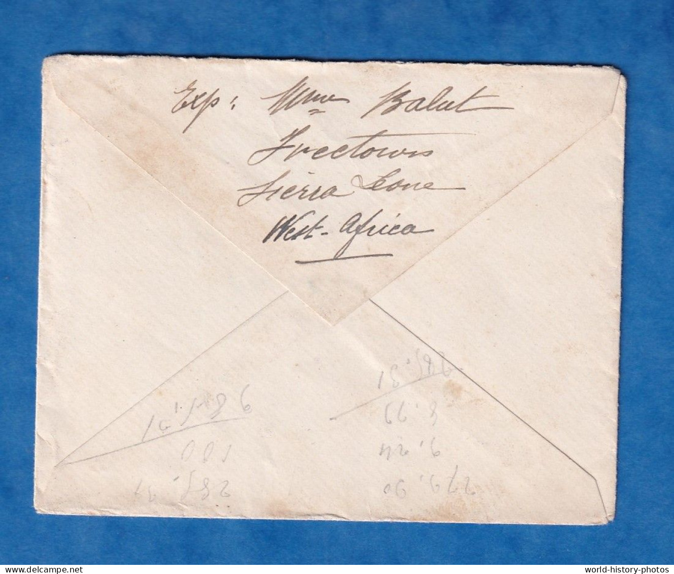 Enveloppe Ancienne - SIERRA LEONE - Envoi De Mme Balat , Freetown - West Africa - " Passed By Censor " - Sierra Leona (...-1960)