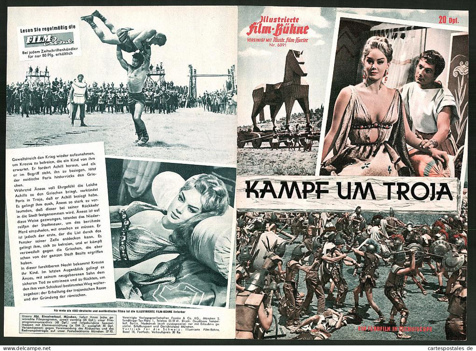 Filmprogramm IFB Nr. 6091, Kampf Um Troja, Steve Reeves, Juliette Mayniel, Hedy Vessel, Regie Giorgio Ferroni  - Magazines