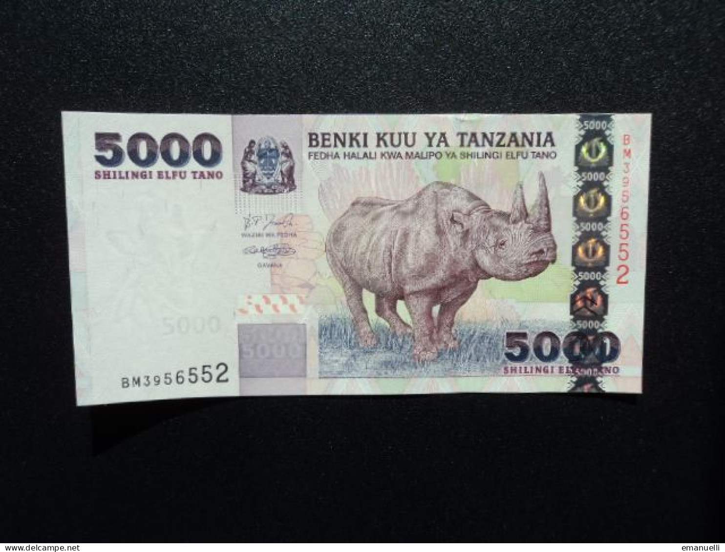 TANZANIE * : 5000 SHILINGI  ND 2003   Signature 14    P 38     Presque NEUF - Tanzania