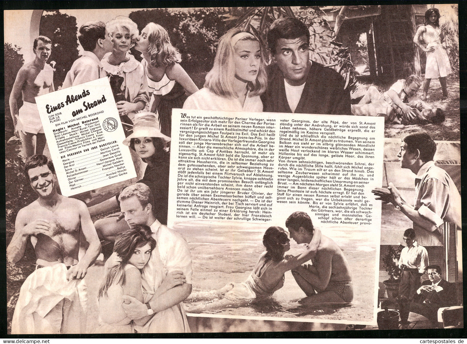 Filmprogramm IFB Nr. 5614, Eines Abends Am Strand, Daliah Lawie, Martine Carol, Regie: Michel Boisrond  - Magazines