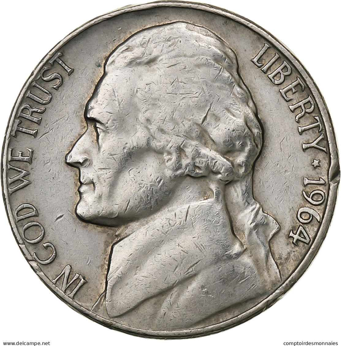 États-Unis, 5 Cents, Jefferson Nickel, 1964, U.S. Mint, Cupro-nickel, TB+ - 1938-…: Jefferson