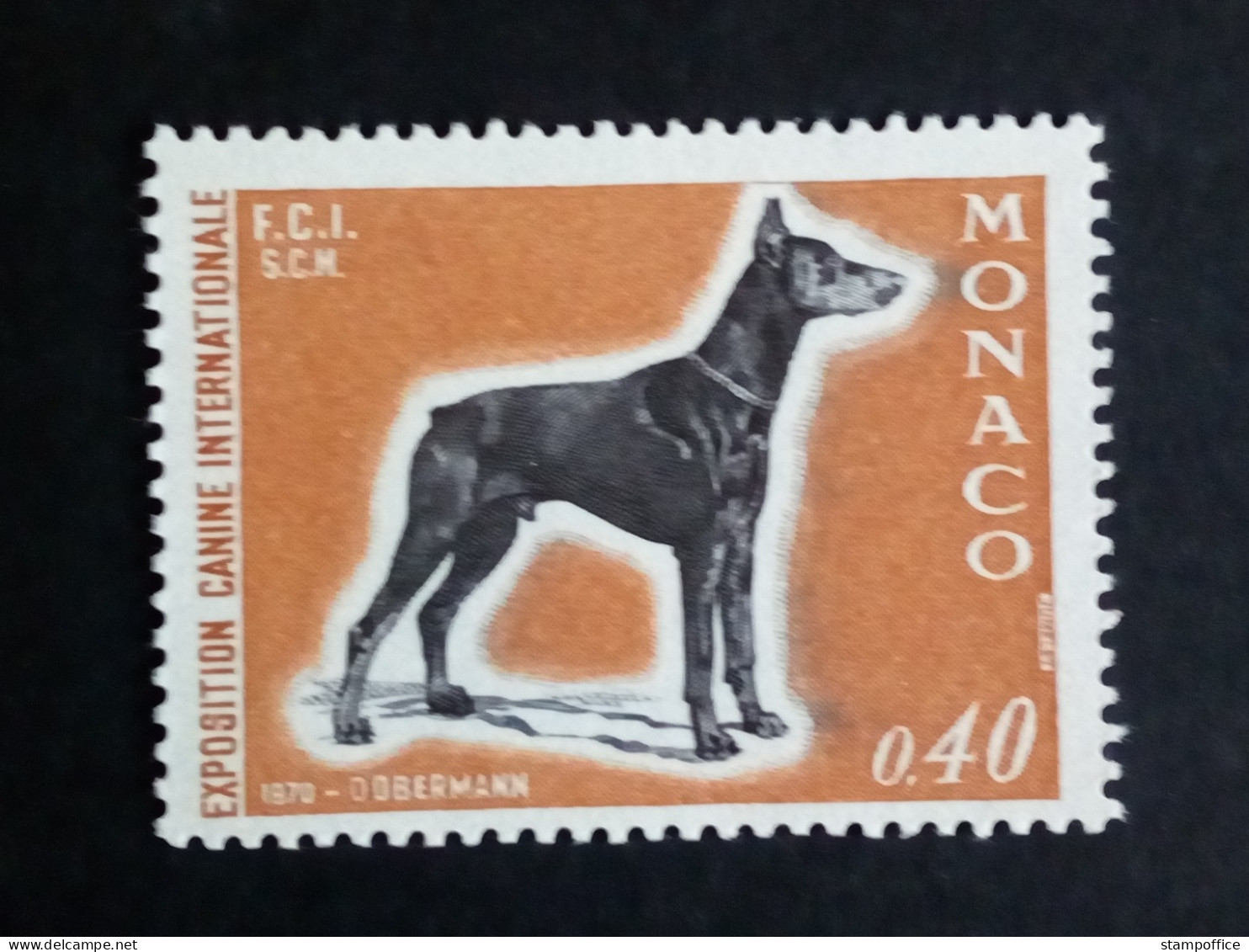 MONACO MI-NR. 965 POSTFRISCH(MINT) HUNDEAUSSTELLUNG MONTE CARLO 1970 DOBERMANN - Honden