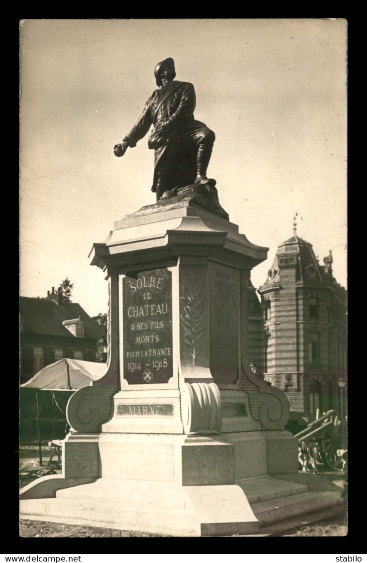 59 - SOLRE-LE-CHATEAU - LE MONUMENT AUX MORTS - CARTE PHOTO ORIGINALE - Solre Le Chateau