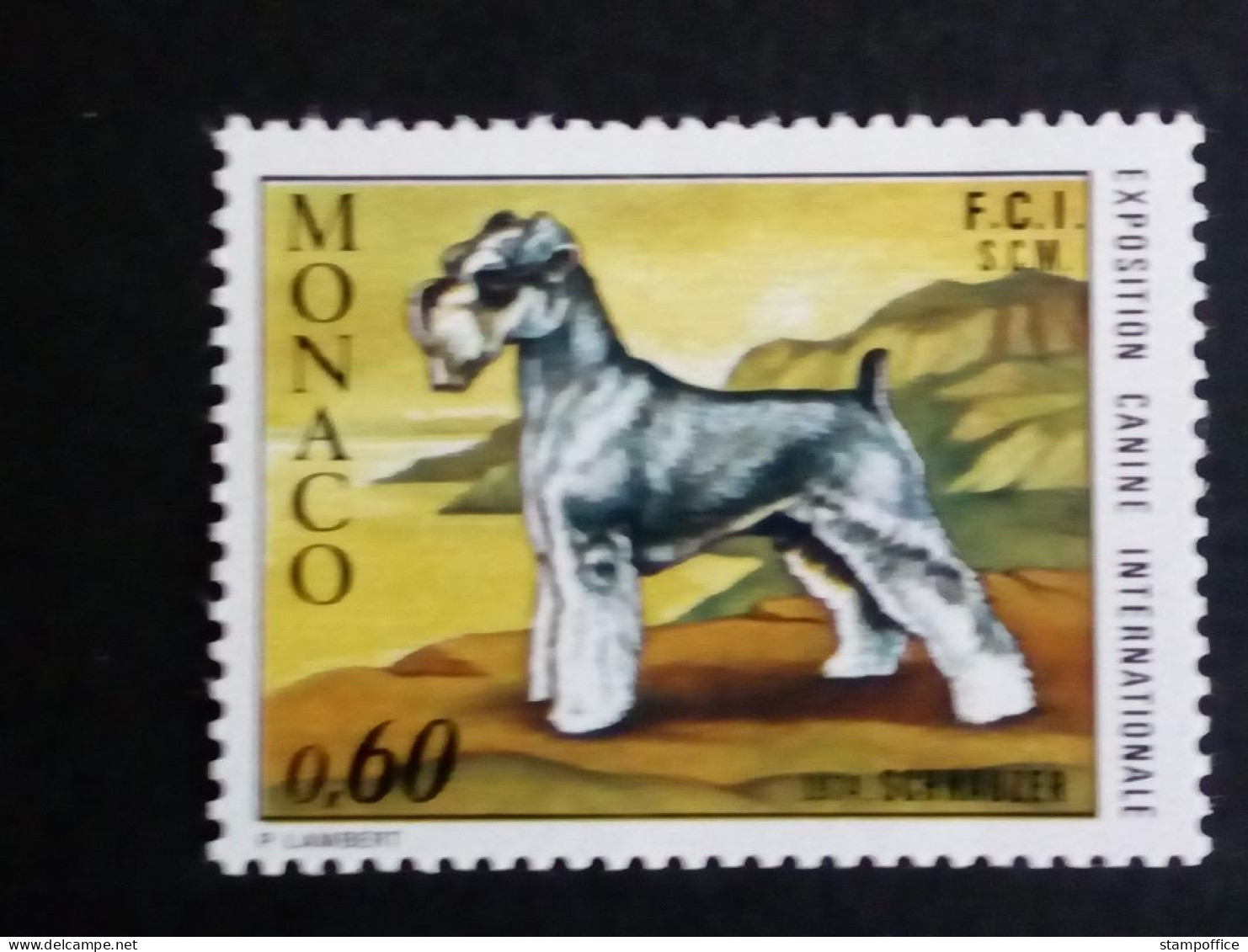 MONACO MI-NR. 1120 POSTFRISCH(MINT) HUNDEAUSSTELLUNG MONTE CARLO 1974 SCHNAUZER - Honden