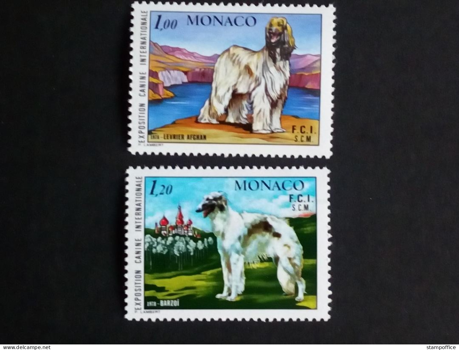 MONACO MI-NR. 1347-1348 POSTFRISCH(MINT) HUNDEAUSSTELLUNG MONTE CARLO 1978 WINDHUNDE - Honden