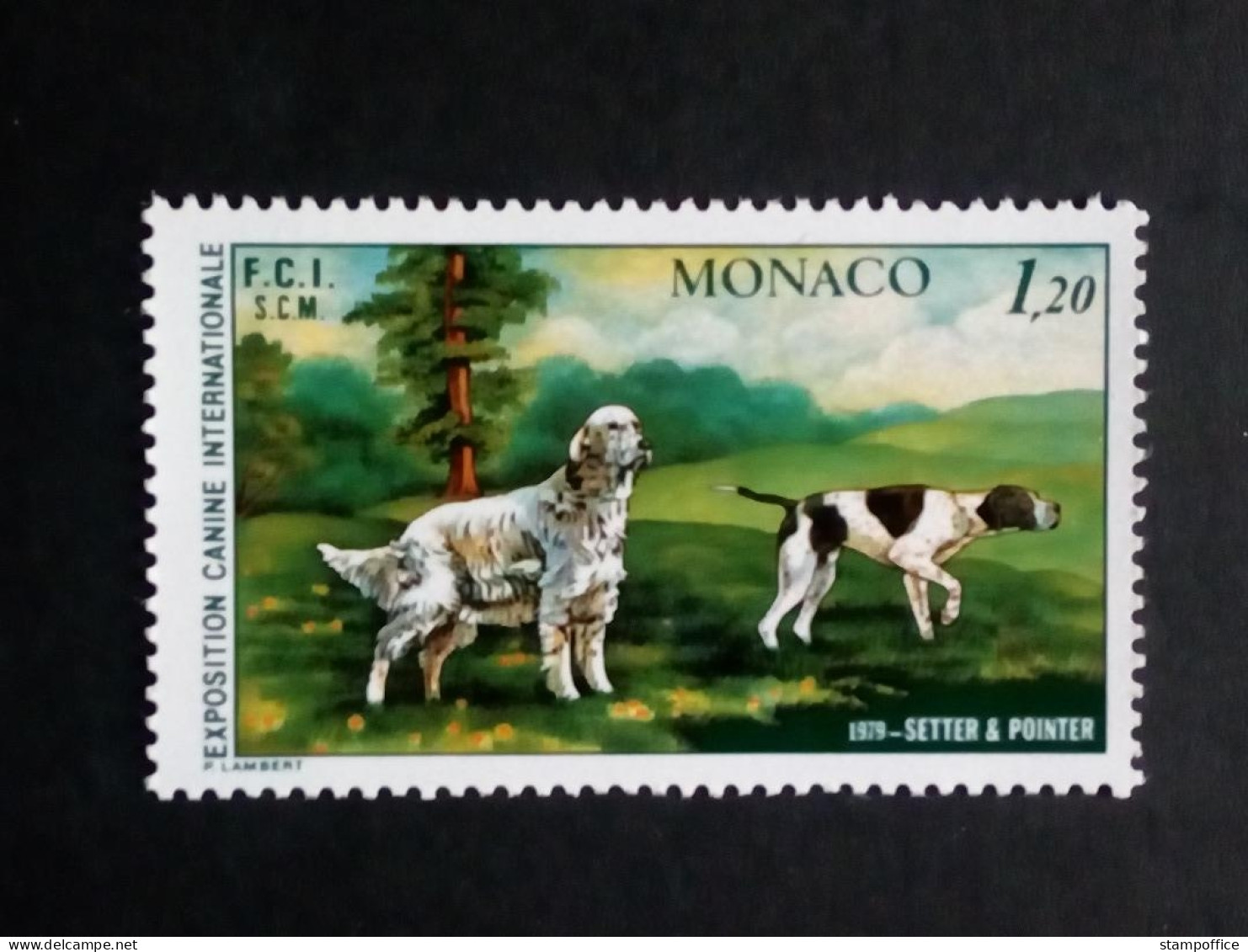 MONACO MI-NR. 1379 POSTFRISCH(MINT) HUNDEAUSSTELLUNG MONTE CARLO 1979 SETTER POINTER - Honden