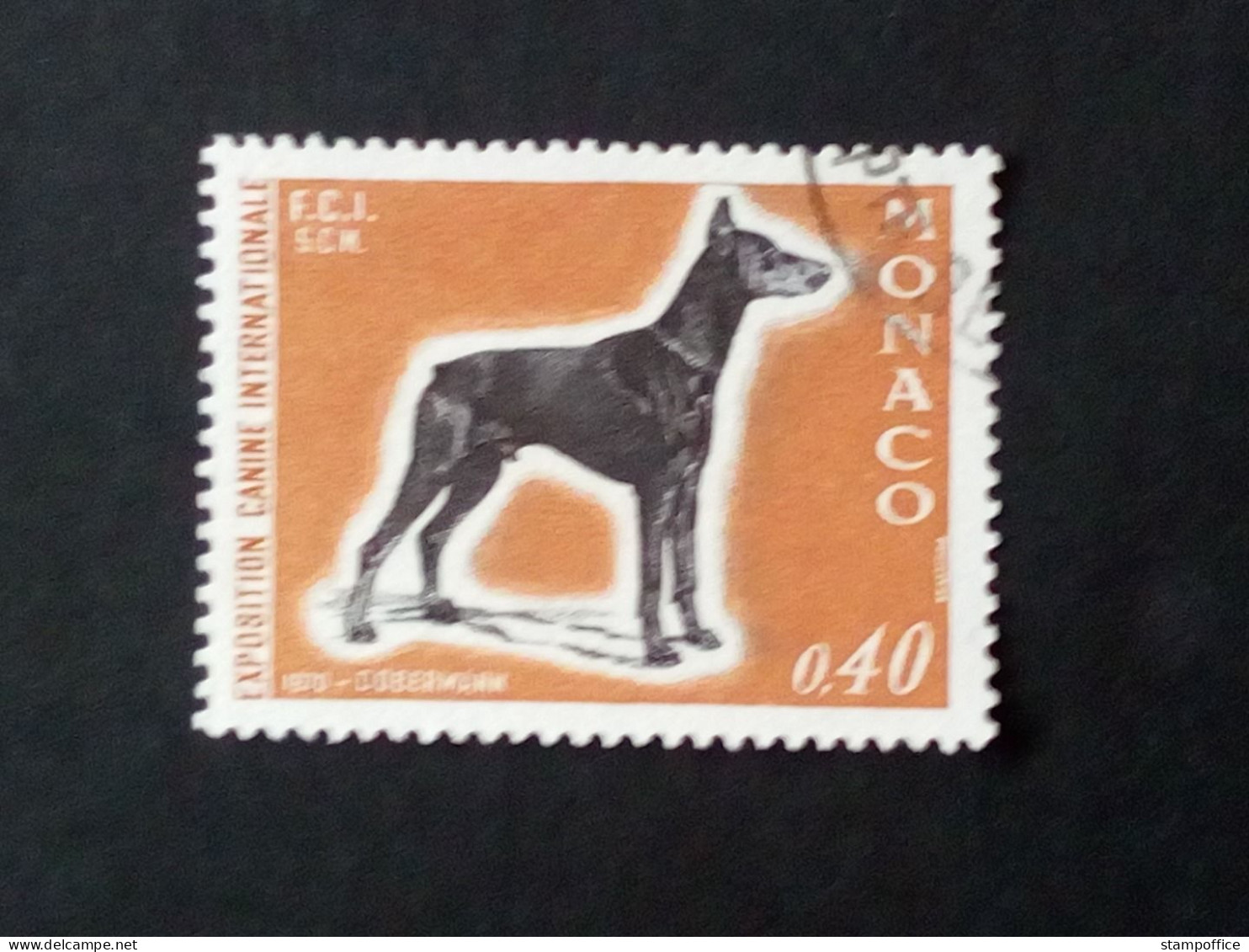 MONACO MI-NR. 965 GESTEMPELT(USED) HUNDEAUSSTELLUNG MONTE CARLO 1970 DOBERMANN - Used Stamps
