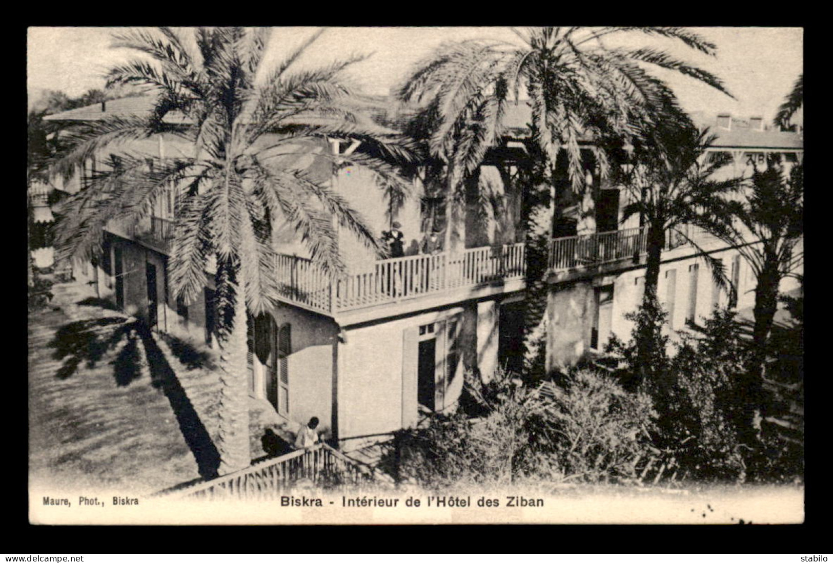 ALGERIE - SAHARA - BISKRA - INTERIEUR DE L'HOTEL DES ZIBAN - Biskra