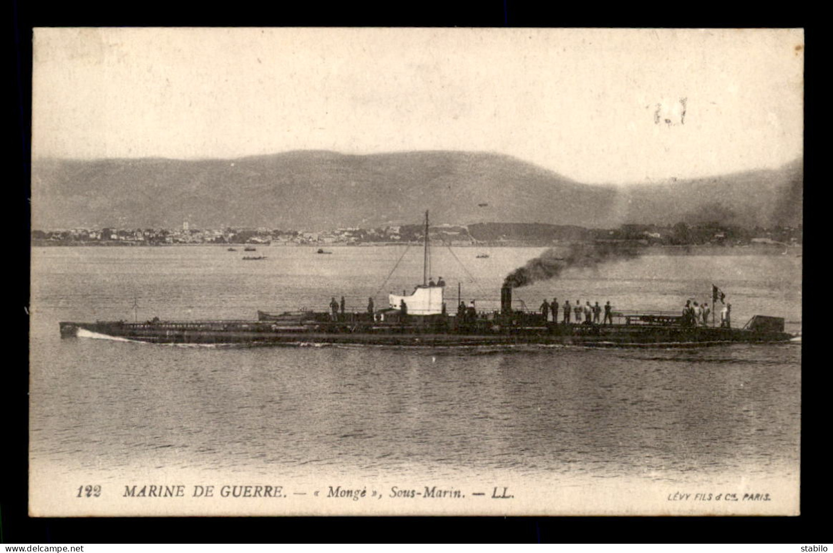 BATEAUX DE GUERRE - SOUS-MARIN MONGE - Sous-marins