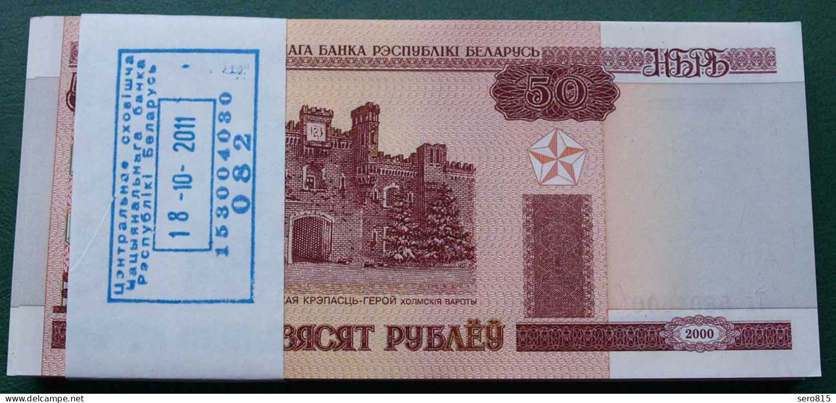 Weißrussland - Belarus 50 Rubel 2000 UNC Pick 25a BUNDLE á 100 Stück (90004 - Autres - Europe