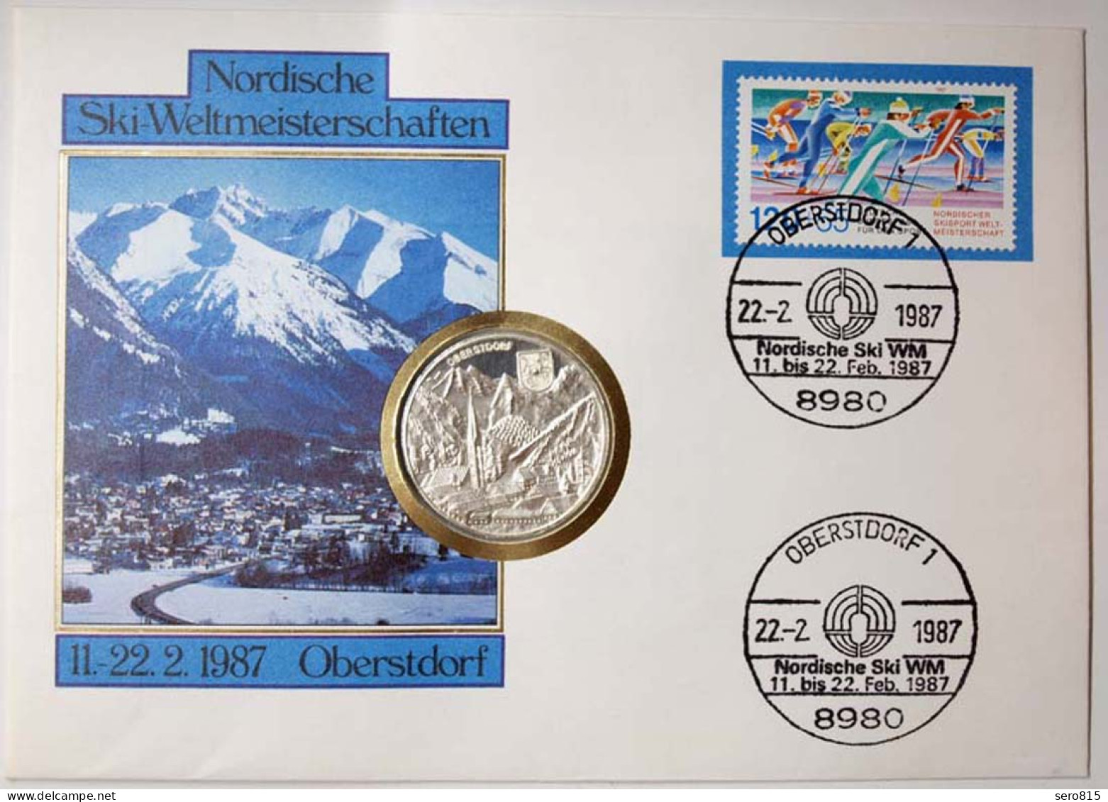 Numisbrief Nordische Ski  Weltmeisterschaften Oberstdorf 1987 Mit Medaille (d615 - Sin Clasificación