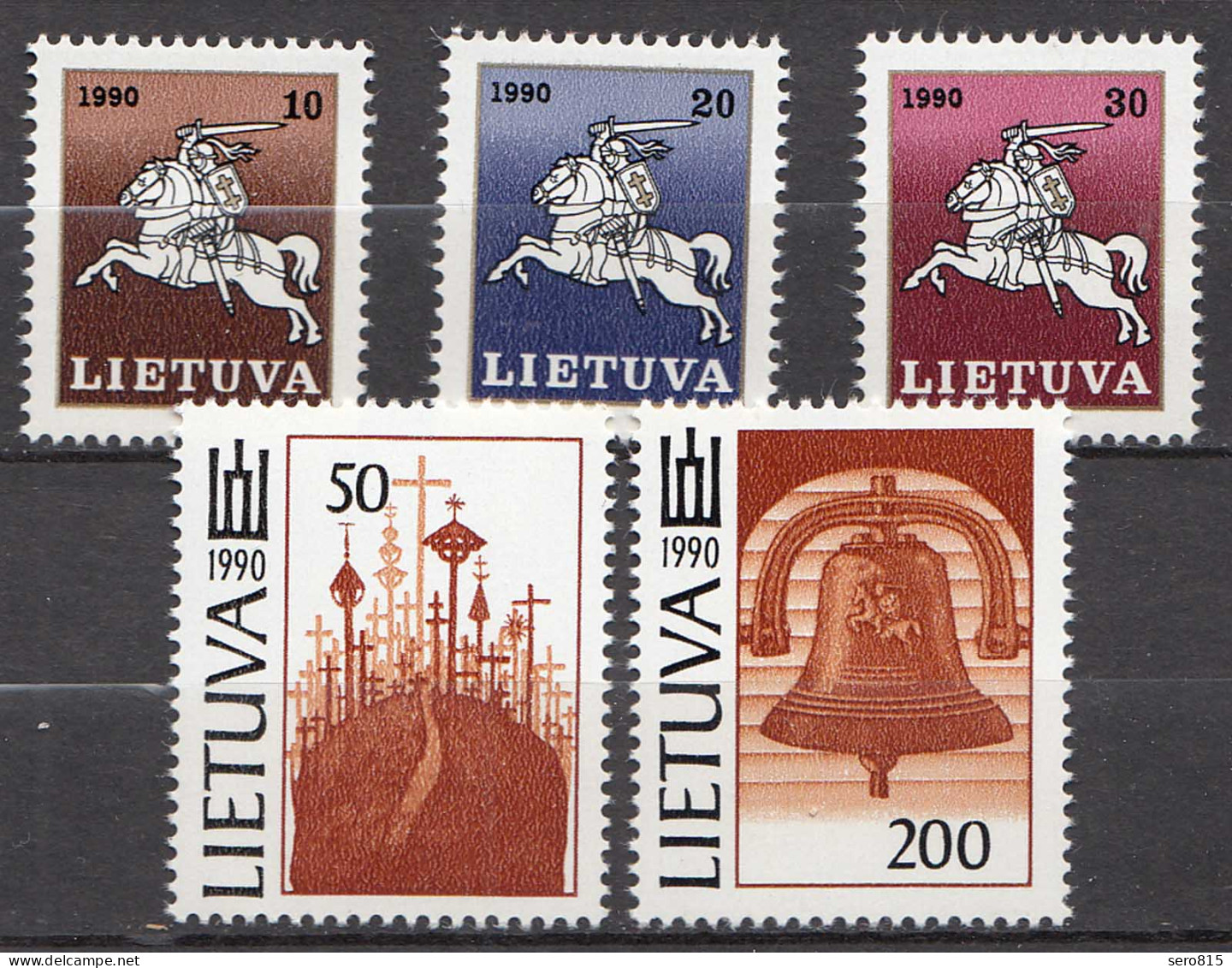 Litauen - Lithuania Mi 465-69 ** MNH 1991 Nationale Symbole   (65512 - Litauen