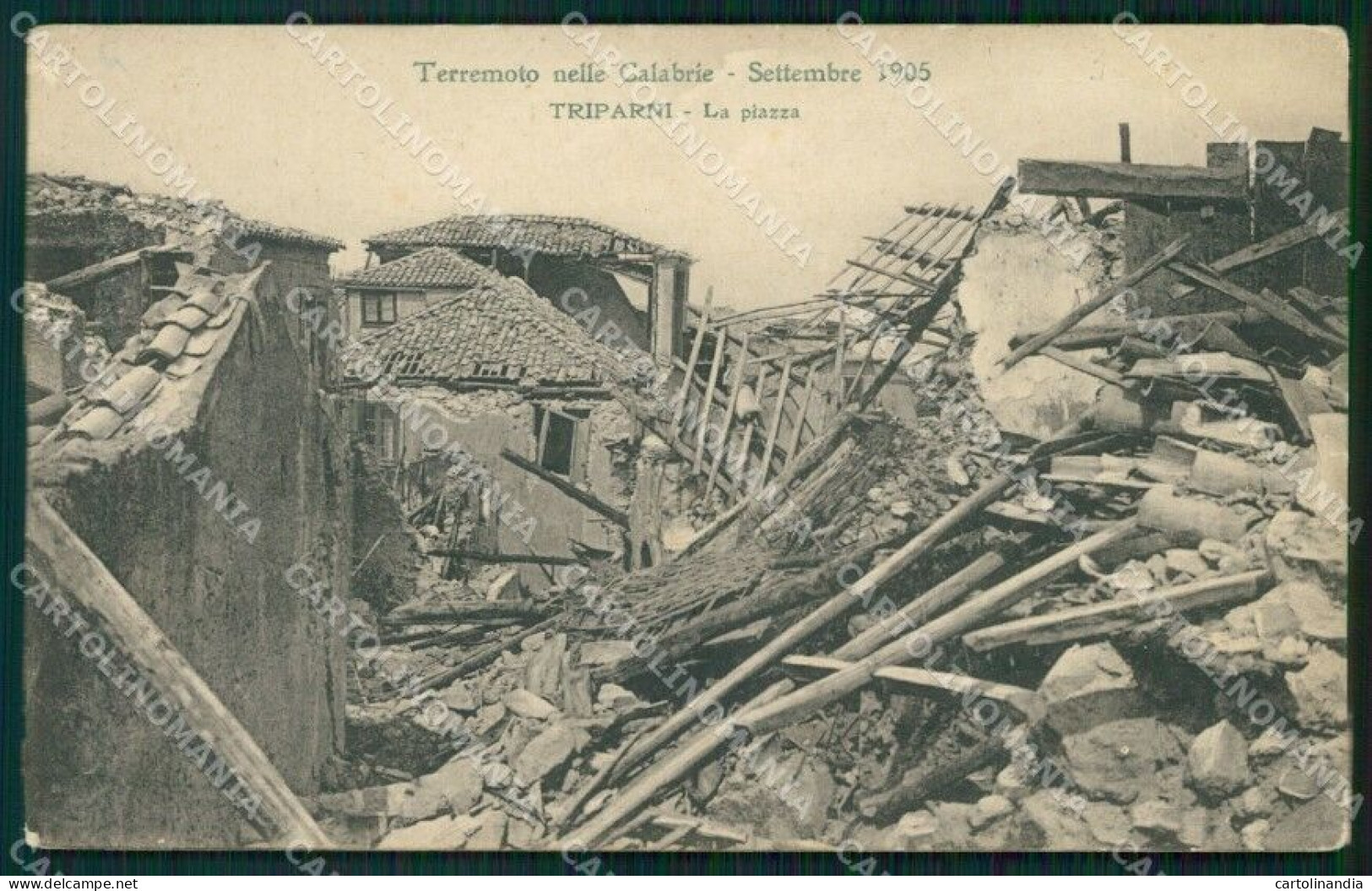 Vibo Valentia Triparni Terremoto 1905 PIEGHINA Cartolina KF2139 - Vibo Valentia