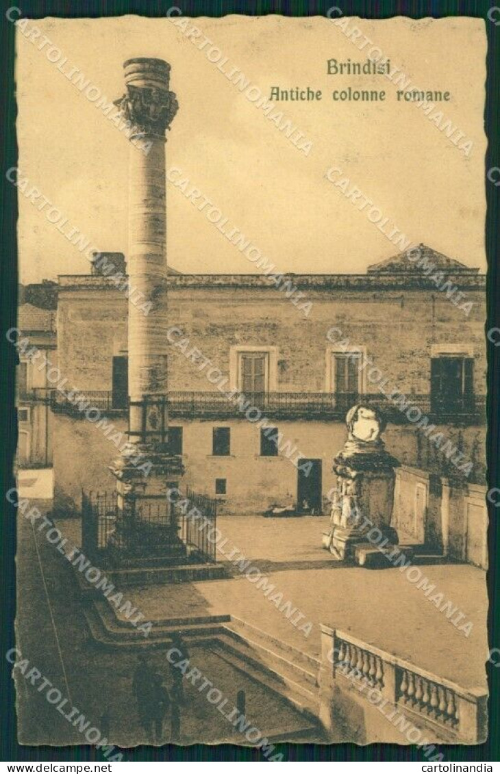 Brindisi Città Antiche Colonne Romane Postcard Cartolina KF3392 - Brindisi