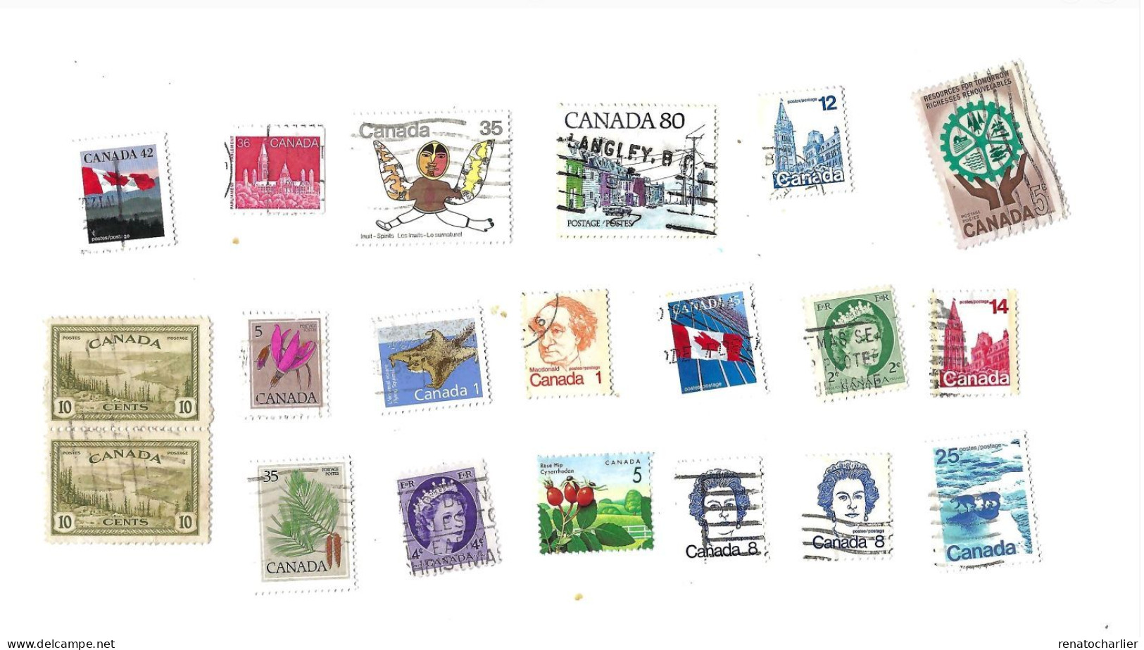 Collection De 80 Timbres Oblitérés. - Sammlungen