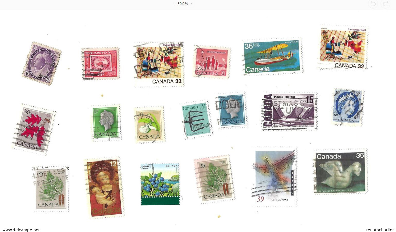 Collection De 80 Timbres Oblitérés. - Colecciones