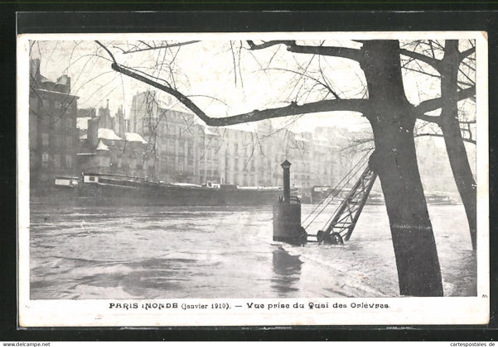 AK Paris, Inondation 1910, Vue Prise Du Quai Des Orfèvres, Hochwasser  - Inundaciones