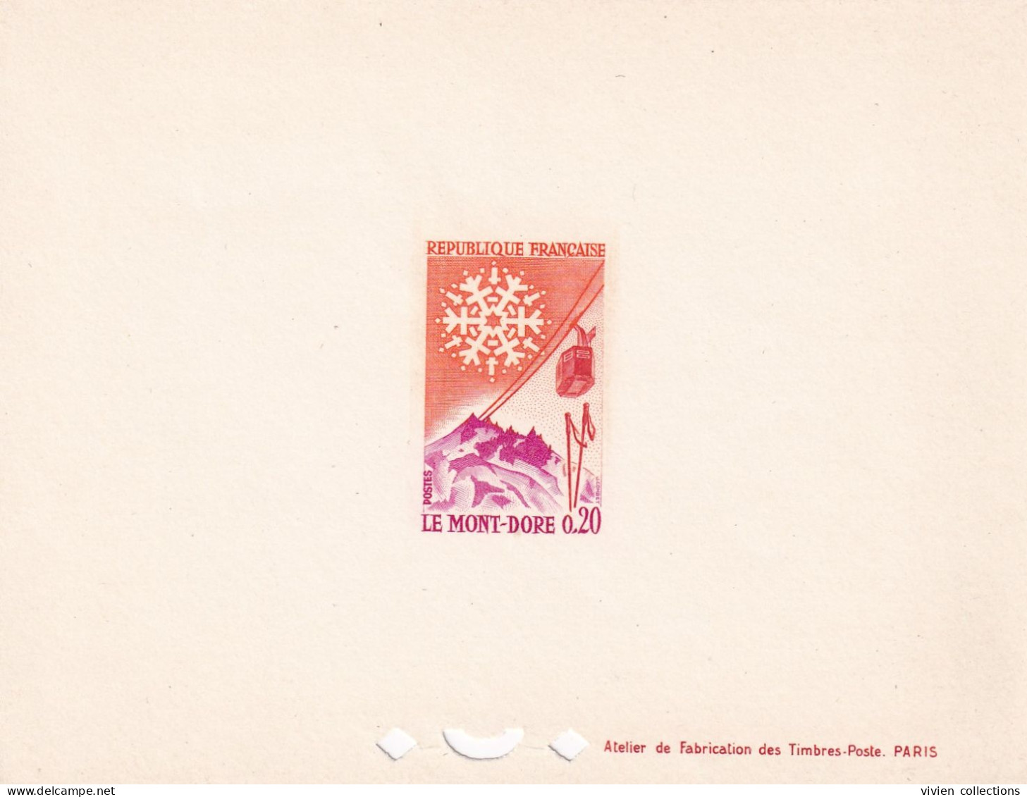 France épreuve De Luxe 1961 Le Mont Dore N° 1306 (1) - Pruebas De Lujo