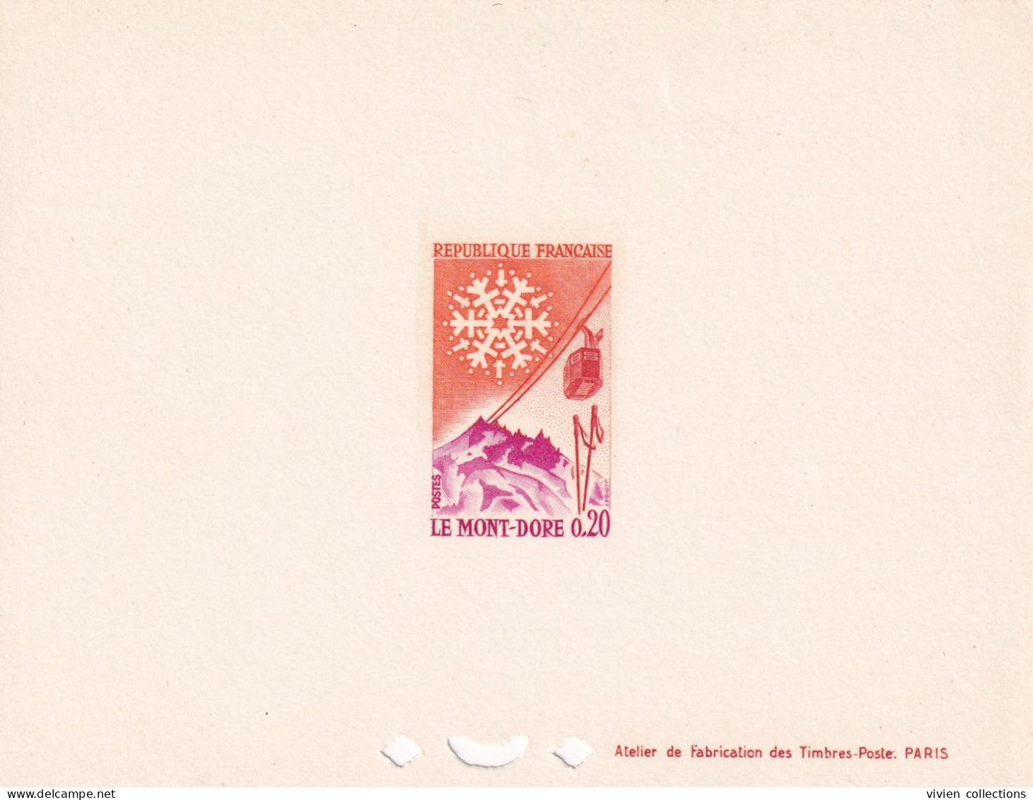 France épreuve De Luxe 1961 Le Mont Dore N° 1306 (2) - Luxury Proofs