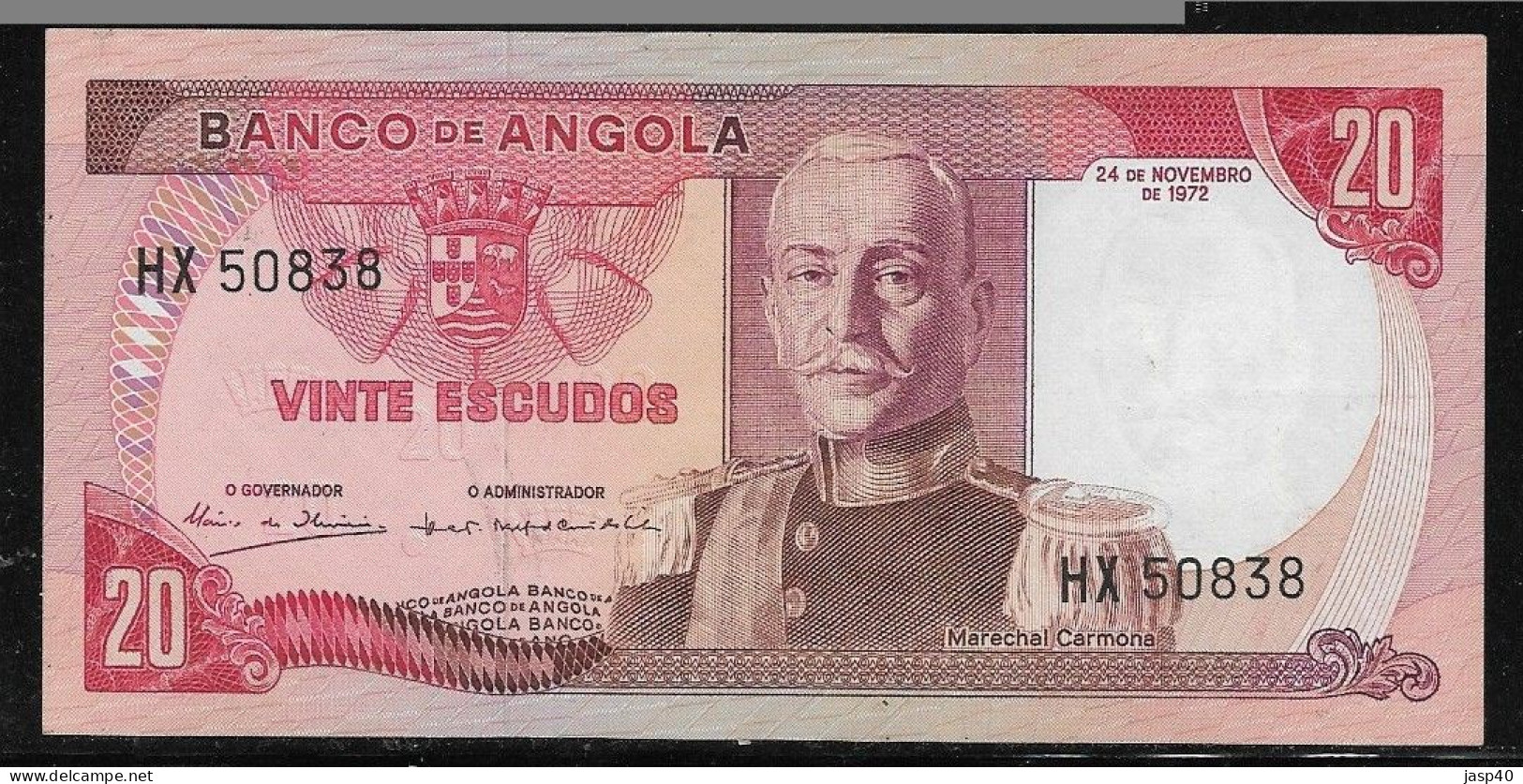 ANGOLA - 20 ESCUDOS DE 1972 - Angola