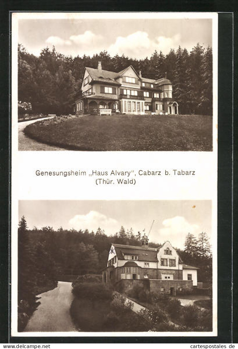 AK Cabarz Bei Tabarz / Thüringer Wald, Genesungsheim Haus Alvary  - Tabarz