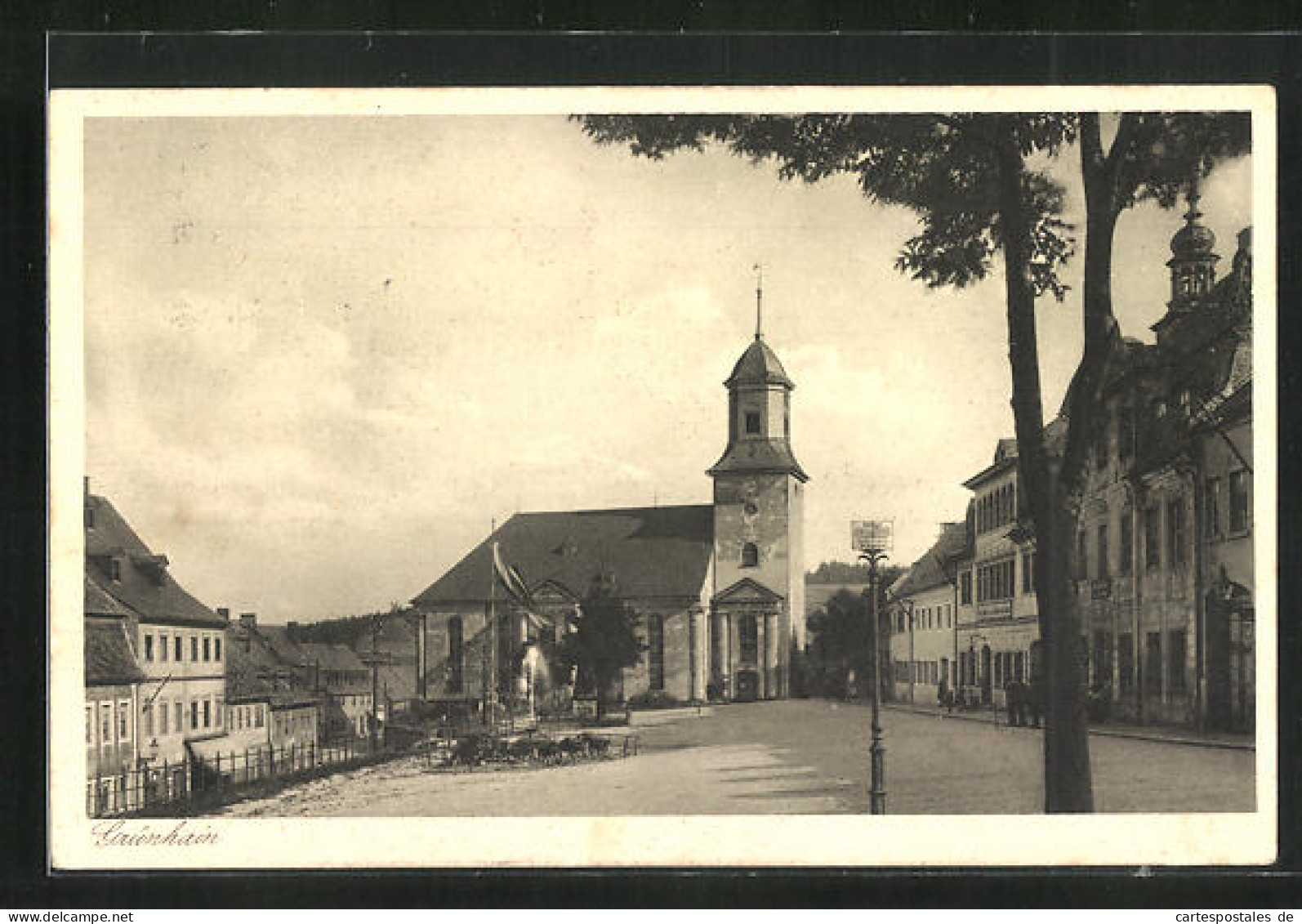 AK Grünhain, Blick Zum Stadtplatz Mit Hotel Ratskeller  - Grünhain