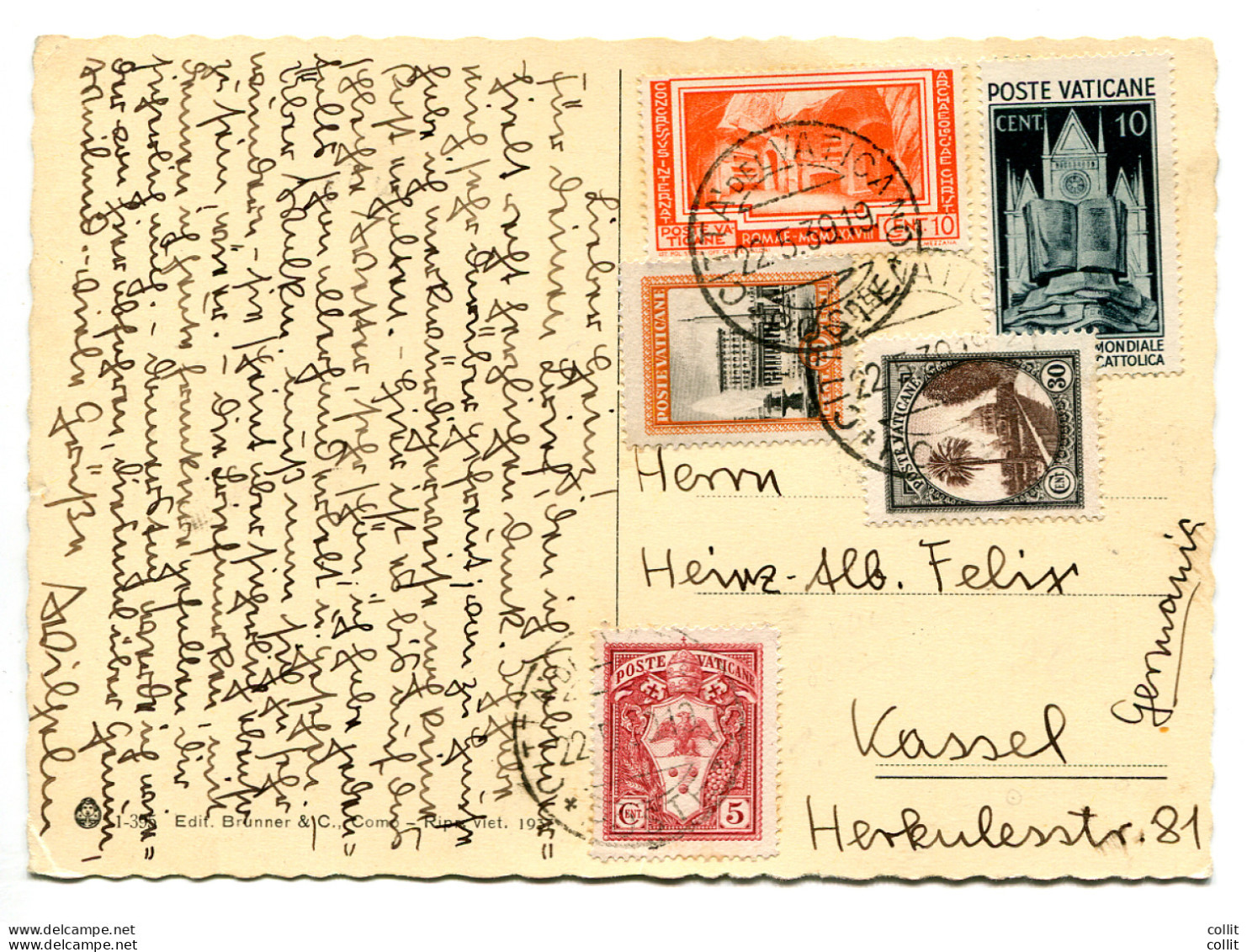 Cartolina Per L'estero Pentacolore Con Valori Gemelli - Unused Stamps