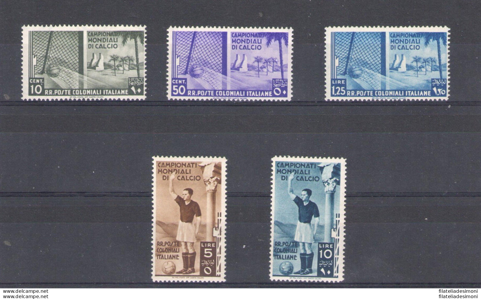 1934 COLONIE ITALIANE , Campionati Mondiali Di  Calcio,  Posta Ordinaria , N° 4 - Algemene Uitgaven