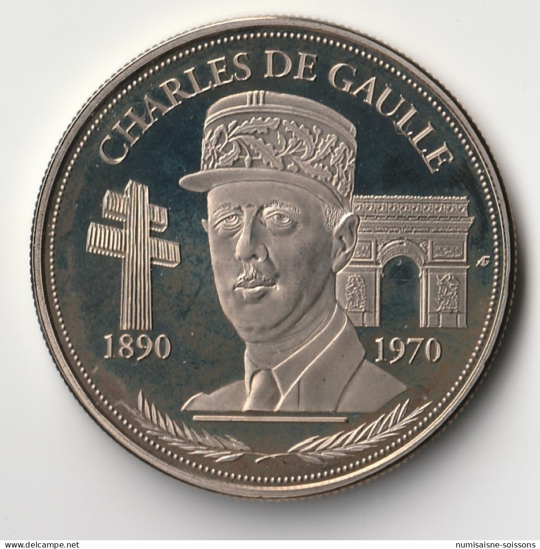 FRANCE - MÉDAILLE - CHARLES DE GAULLE - 1890-1970 - BE - Andere & Zonder Classificatie