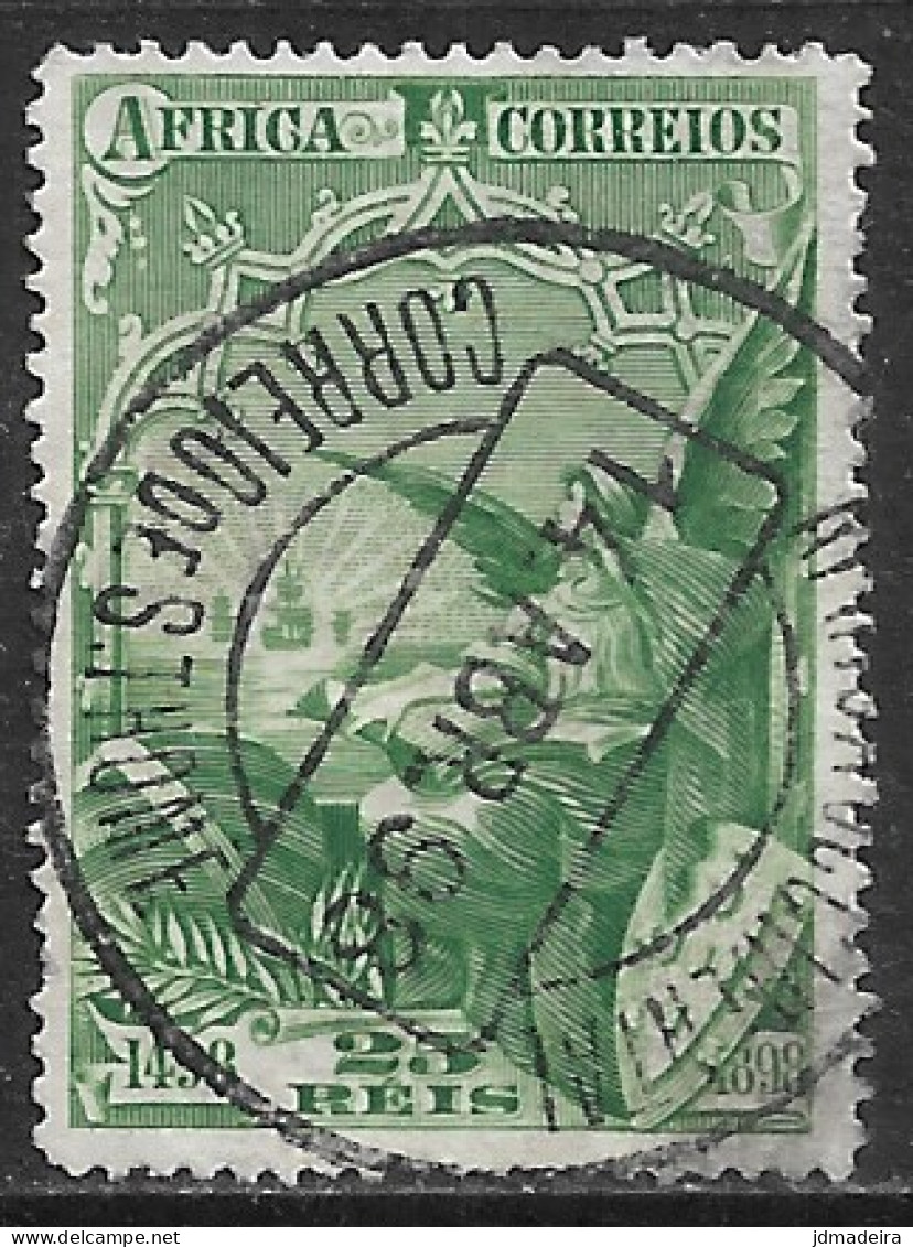 Portuguese Africa – 1898 Sea Way To India 25 Réis Used Stamp Beautiful St. Thome Cancel - Afrique Portugaise