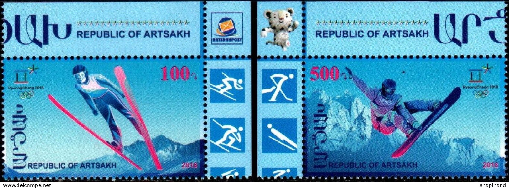 Artsakh 2018 "XXIII Winter Olympic Games.PyengChang - 2018" 2v Quality:100% - Arménie