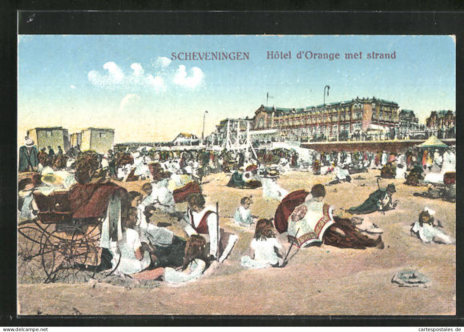 AK Scheveningen, Hotel D'Orange Met Strand  - Scheveningen
